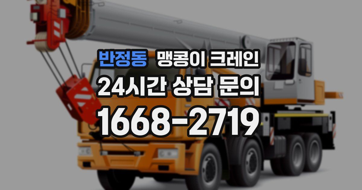 반정동 맹콩이 크레인