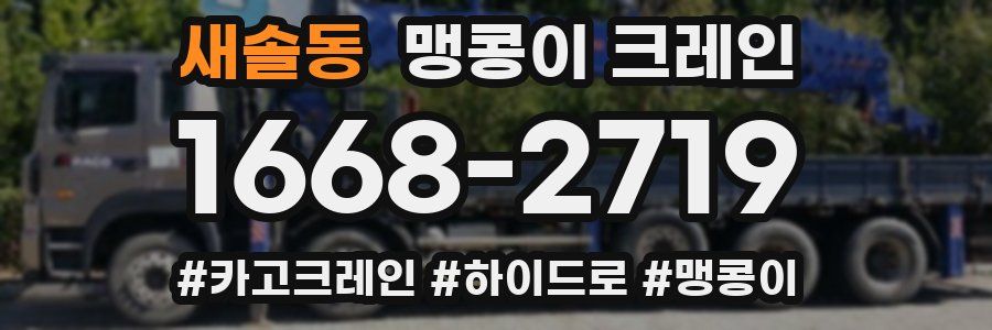 새솔동 맹콩이 크레인