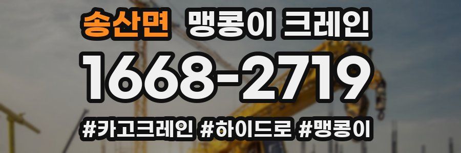 송산면 맹콩이 크레인