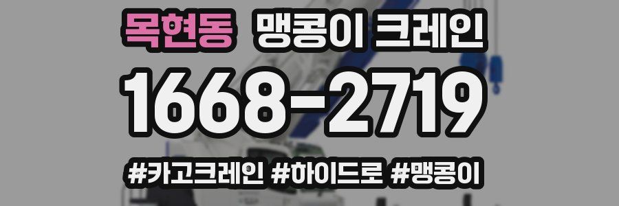 목현동 맹콩이 크레인