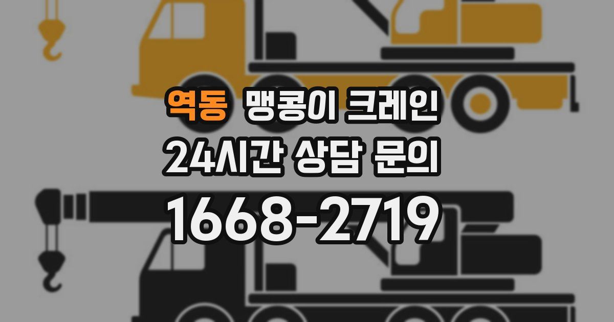 역동 맹콩이 크레인