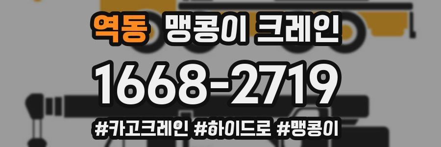 역동 맹콩이 크레인