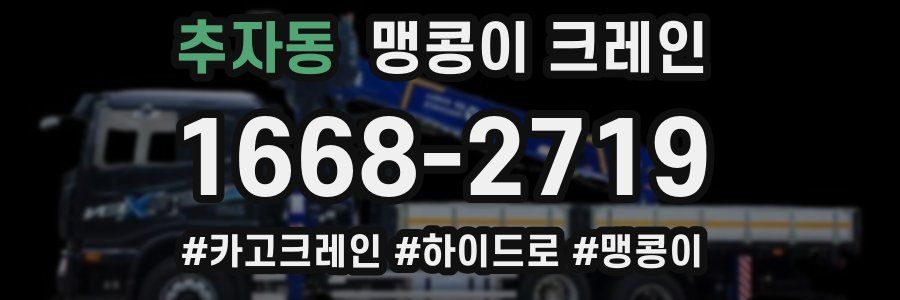 추자동 맹콩이 크레인
