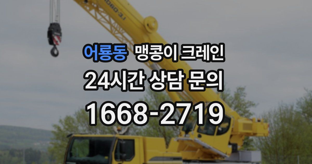 어룡동 맹콩이 크레인