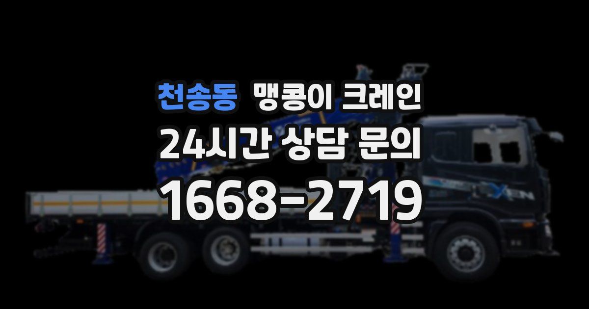 천송동 맹콩이 크레인