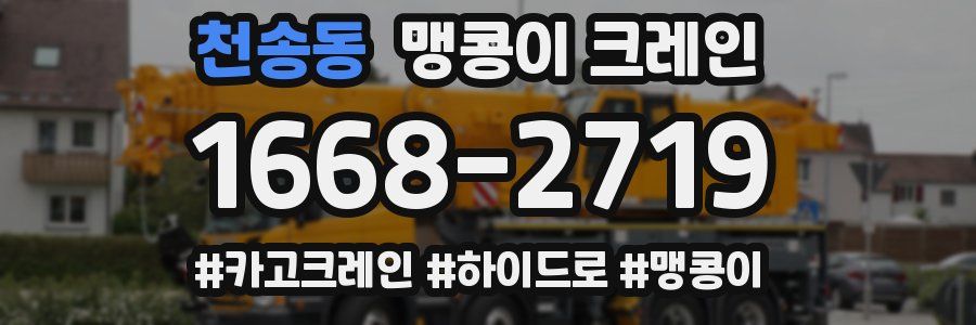 천송동 맹콩이 크레인