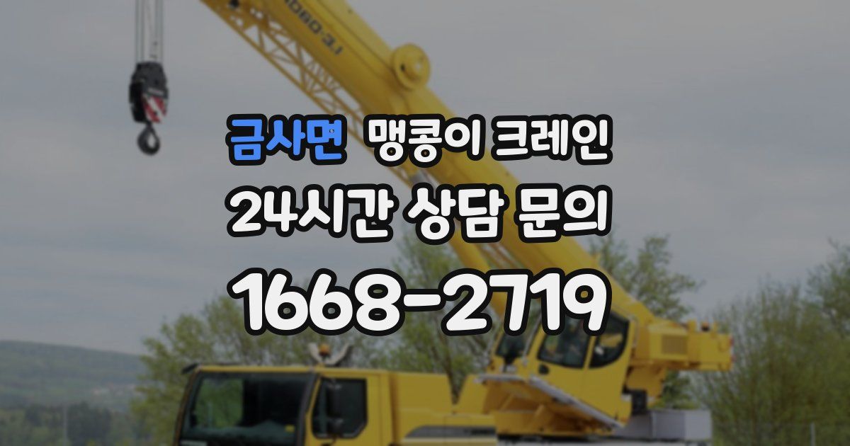 금사면 맹콩이 크레인