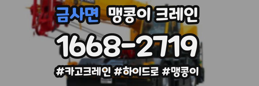 금사면 맹콩이 크레인