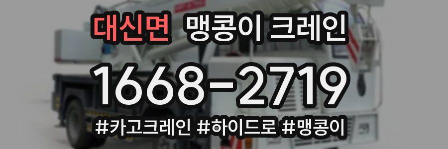 대신면 맹콩이 크레인