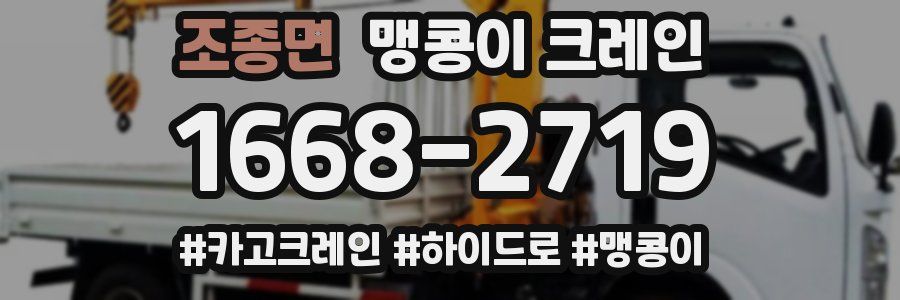 조종면 맹콩이 크레인