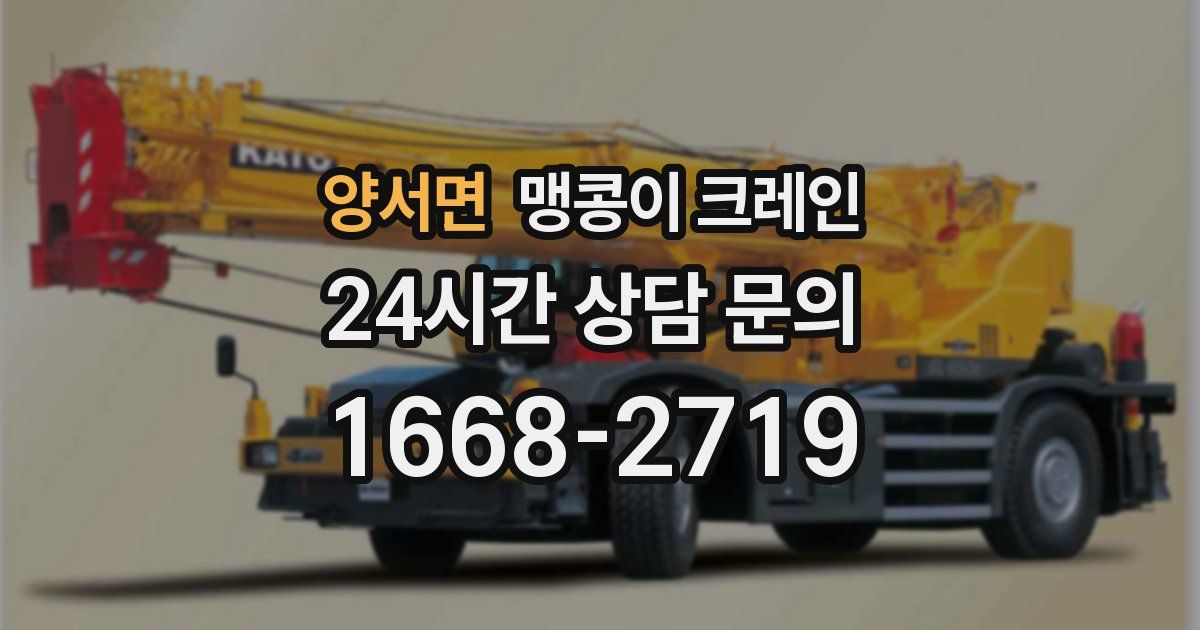 양서면 맹콩이 크레인