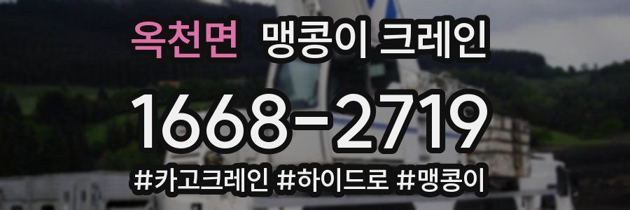 옥천면 맹콩이 크레인