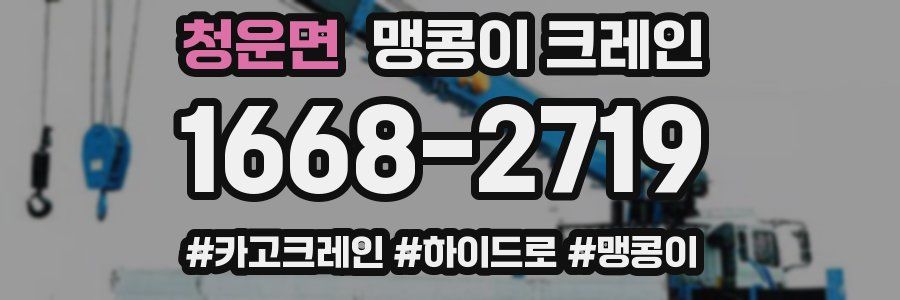 청운면 맹콩이 크레인