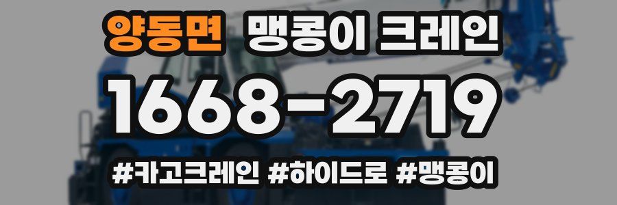 양동면 맹콩이 크레인