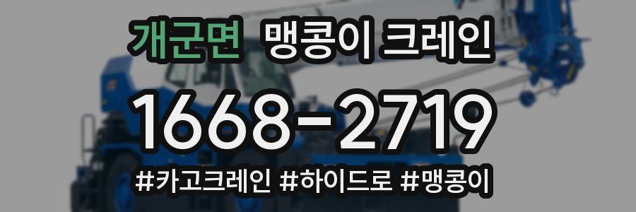 개군면 맹콩이 크레인