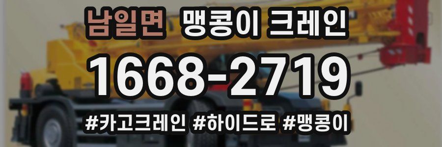 남일면 맹콩이 크레인