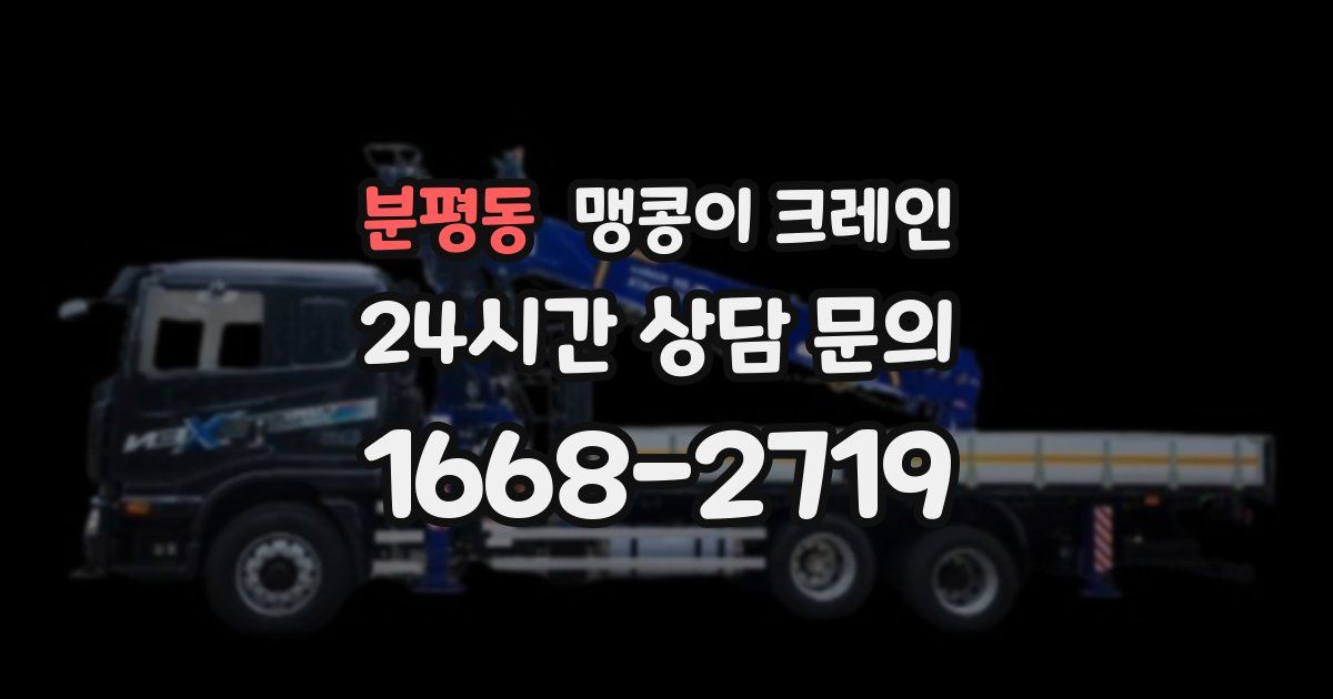 분평동 맹콩이 크레인