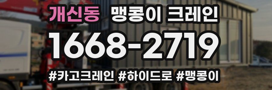 개신동 맹콩이 크레인