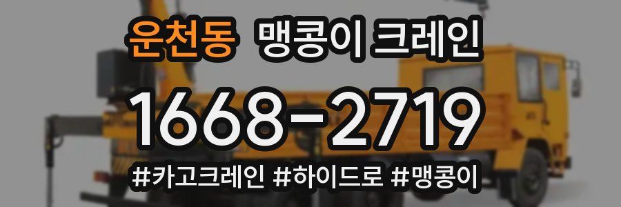 운천동 맹콩이 크레인