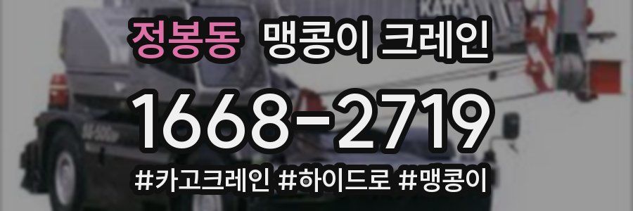 정봉동 맹콩이 크레인