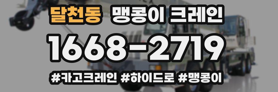 달천동 맹콩이 크레인