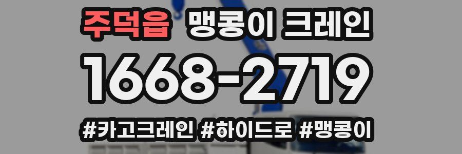 주덕읍 맹콩이 크레인