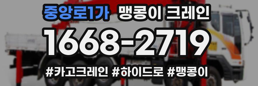중앙로1가 맹콩이 크레인