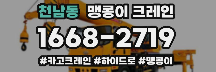 천남동 맹콩이 크레인