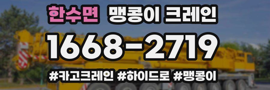 한수면 맹콩이 크레인