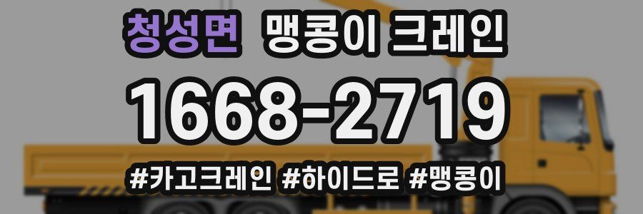 청성면 맹콩이 크레인