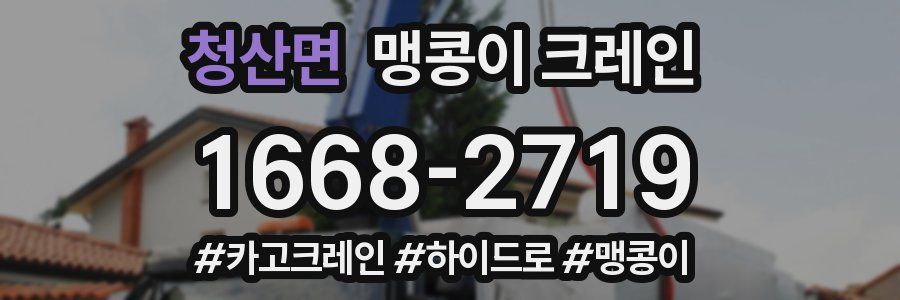 청산면 맹콩이 크레인