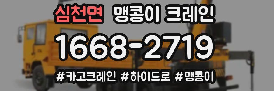 심천면 맹콩이 크레인