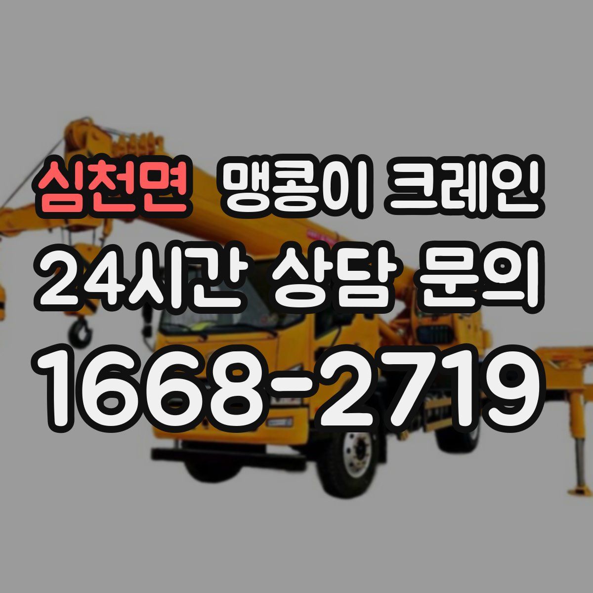 심천면 맹콩이 크레인