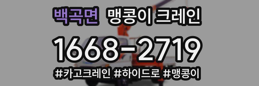 백곡면 맹콩이 크레인