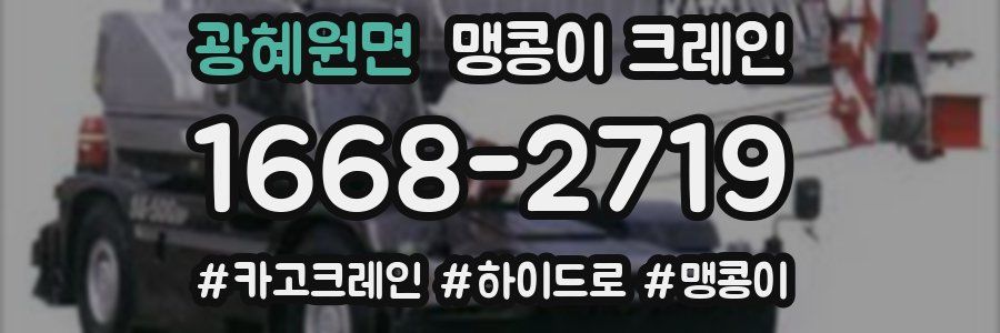 광혜원면 맹콩이 크레인