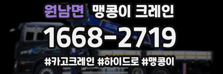 원남면 맹콩이 크레인