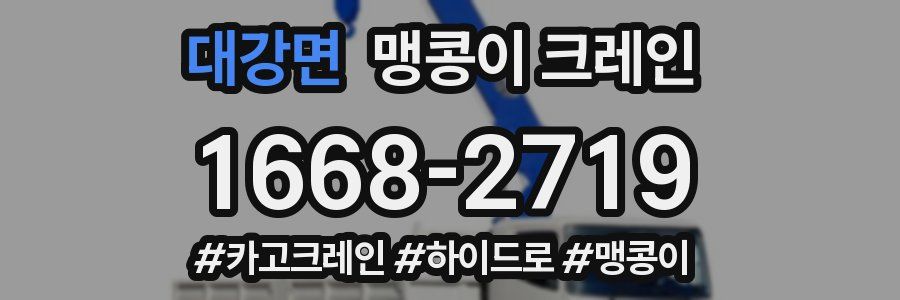 대강면 맹콩이 크레인