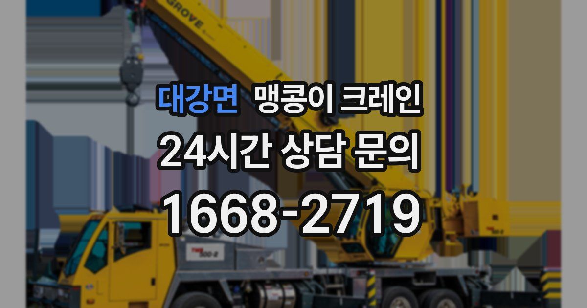 대강면 맹콩이 크레인