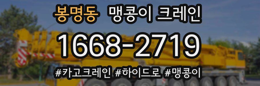 봉명동 맹콩이 크레인