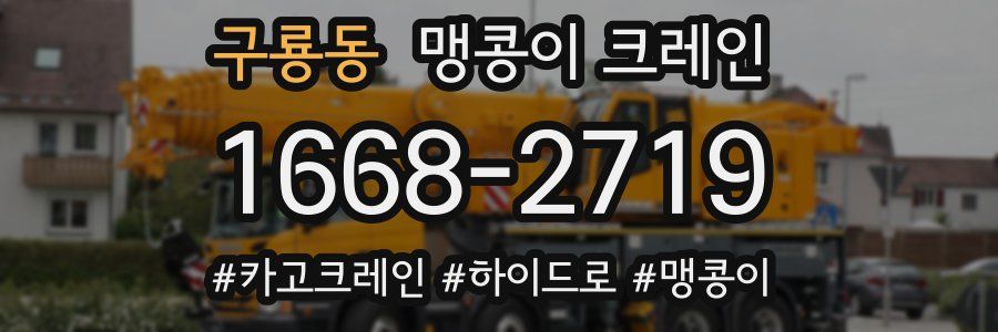 구룡동 맹콩이 크레인