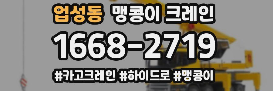 업성동 맹콩이 크레인