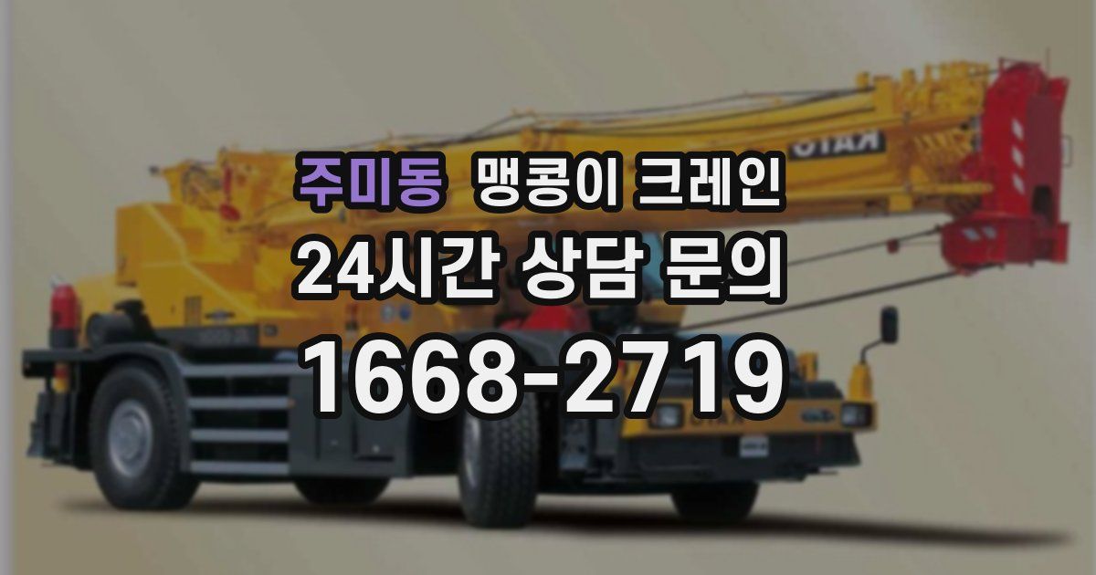 주미동 맹콩이 크레인