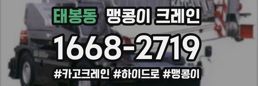 태봉동 맹콩이 크레인