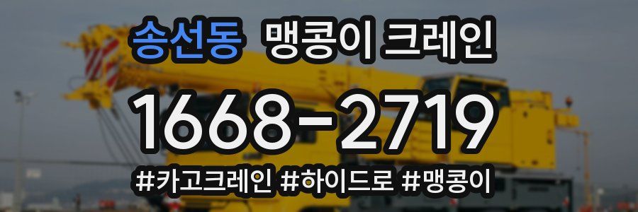 송선동 맹콩이 크레인