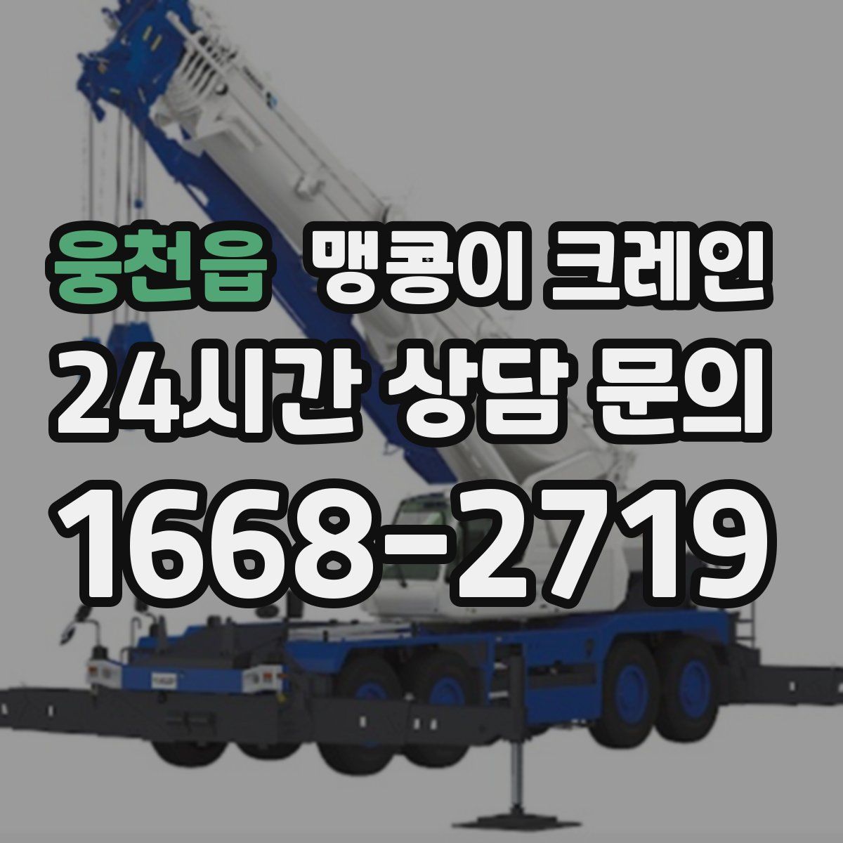 웅천읍 맹콩이 크레인
