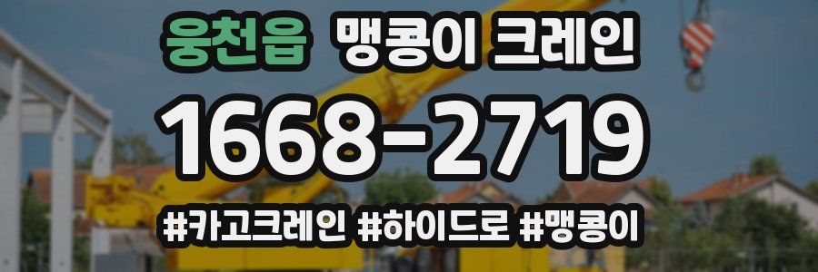 웅천읍 맹콩이 크레인