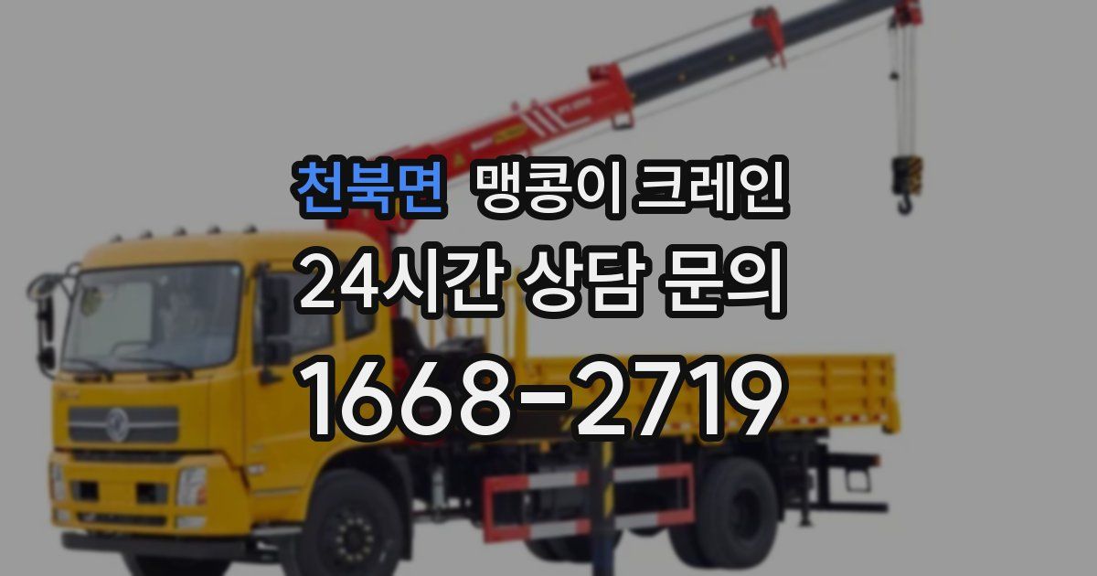 천북면 맹콩이 크레인