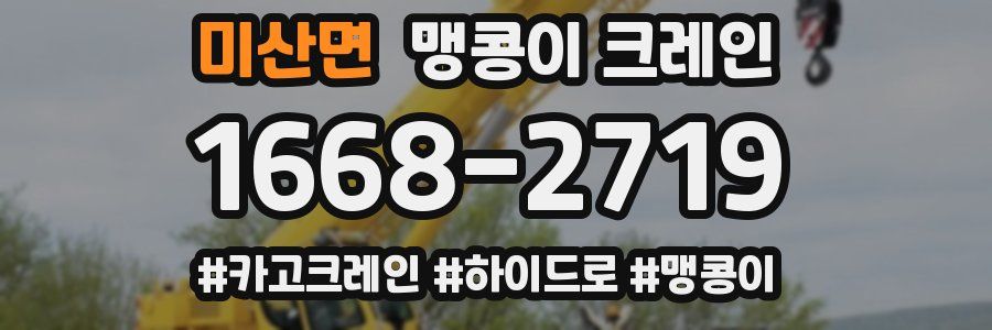 미산면 맹콩이 크레인