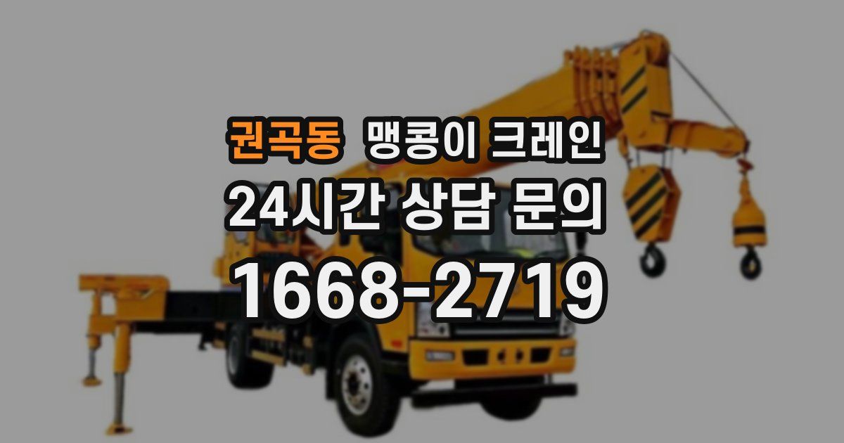 권곡동 맹콩이 크레인
