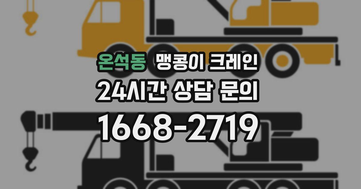 온석동 맹콩이 크레인